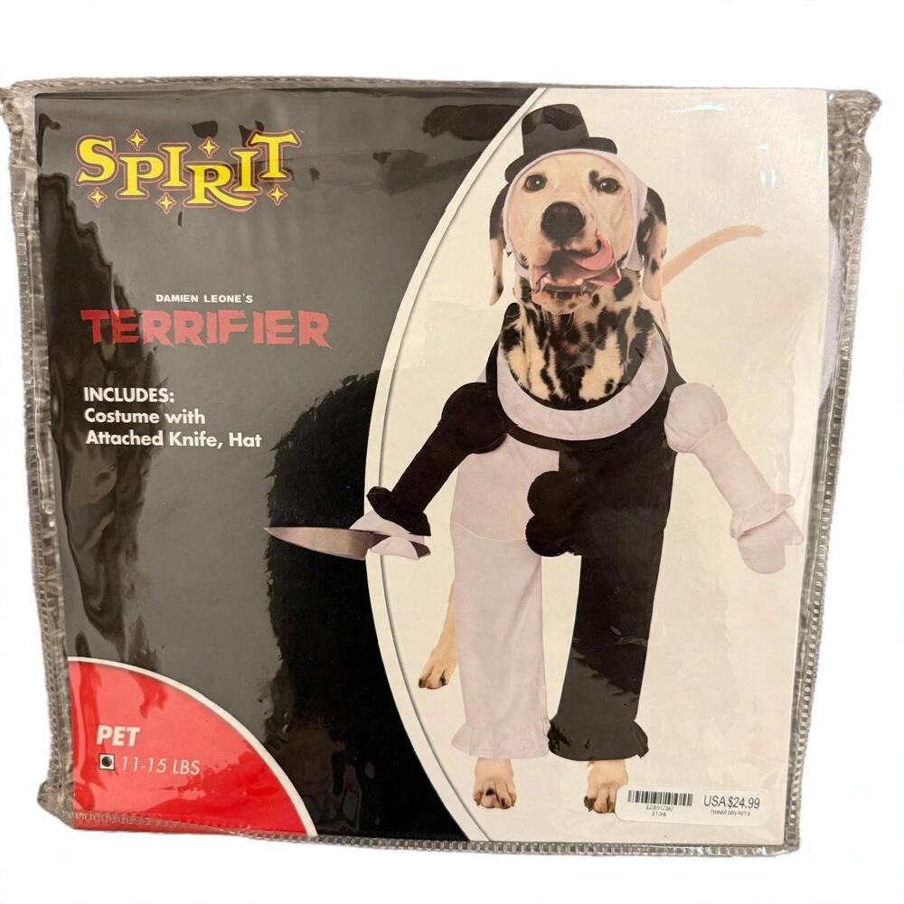 Spirit Halloween Terrifier Art the Clown Small Pet Dog Halloween Costume